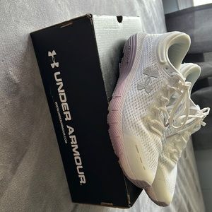 White/Purple Under Armor sneakers size 8